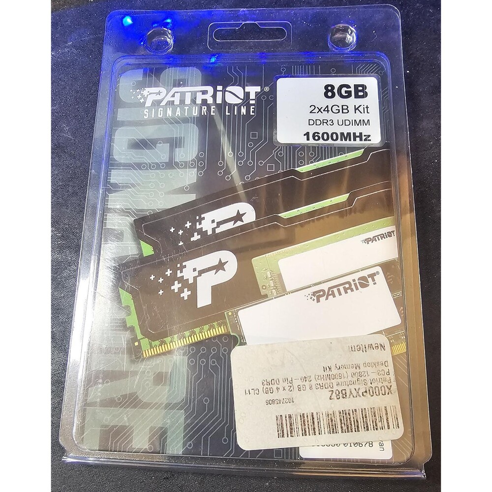 Patriot Signature Line 8GB (2x4GB Kit) DDR3 UDIMM 1600MHz unused.